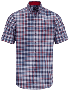 Sommer Herren Hemd Bari Button Down mit Kontrast mit Leinen