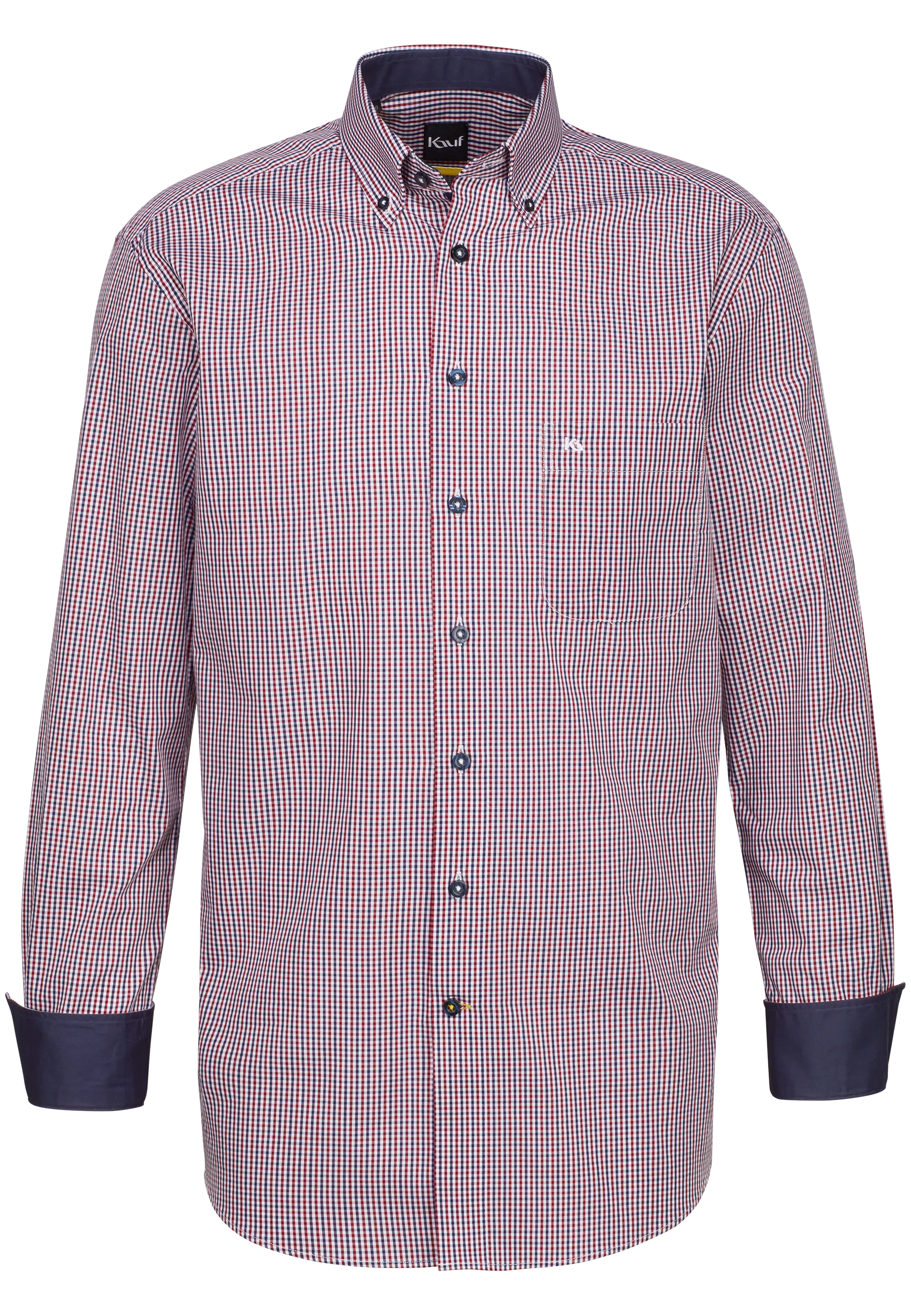 Firenze Button Down Langarm mit Kontrast